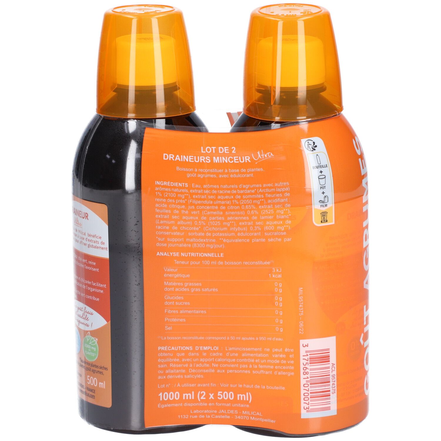 MILICAL Draineur minceur Ultra agrumes
