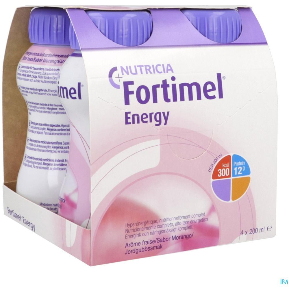 Fortimel Energy, Denrée alimentaire destinée à des fins médicales spéciales, fraise, 200 m