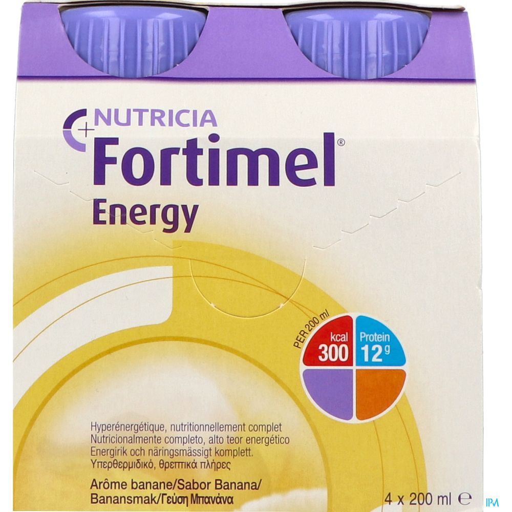 Fortimel Energy, Denrée alimentaire destinée à des fins médicales spéciales, banane, 200 m