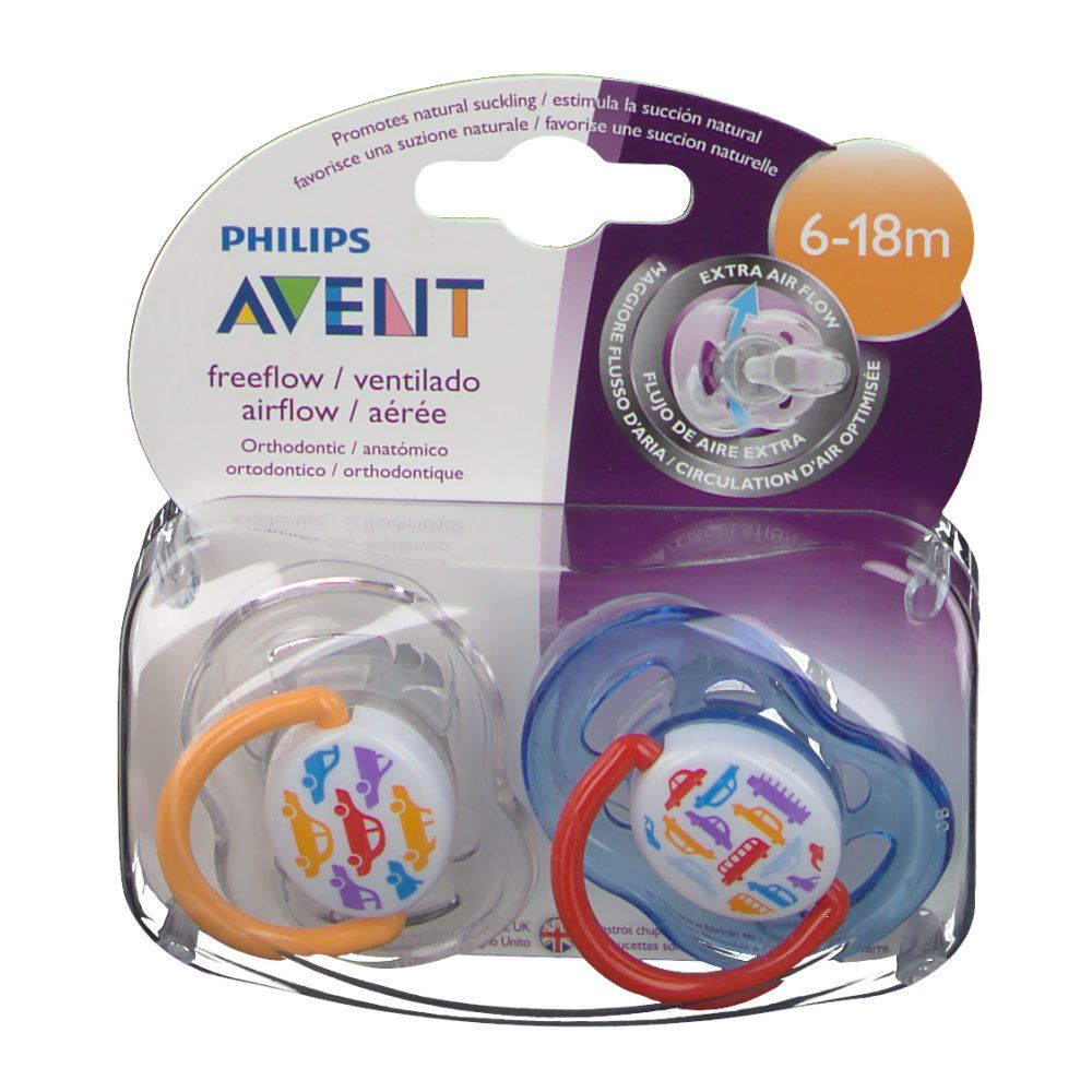 Avent sucettes aérées 6 - 18 mois (Couleur non sélectionnable)