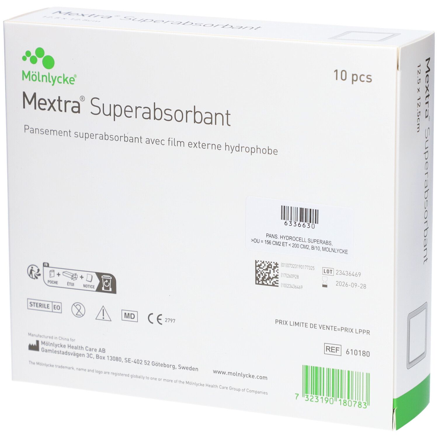 MEXTRA SUPERABSORBANT - Pansement hydrocellulaire superabsorbant, multicouche, non adhésif