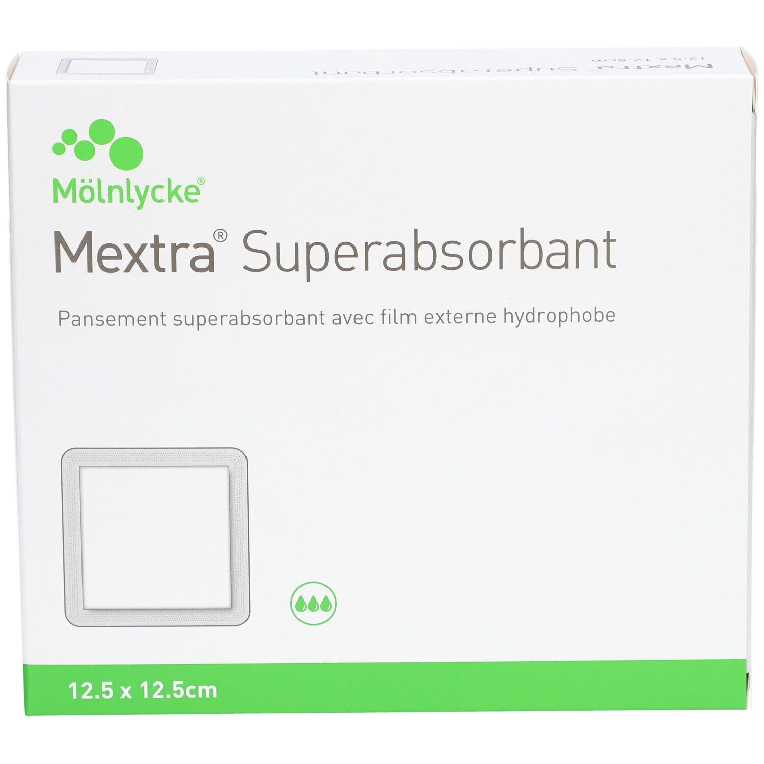 MEXTRA SUPERABSORBANT - Pansement hydrocellulaire superabsorbant, multicouche, non adhésif