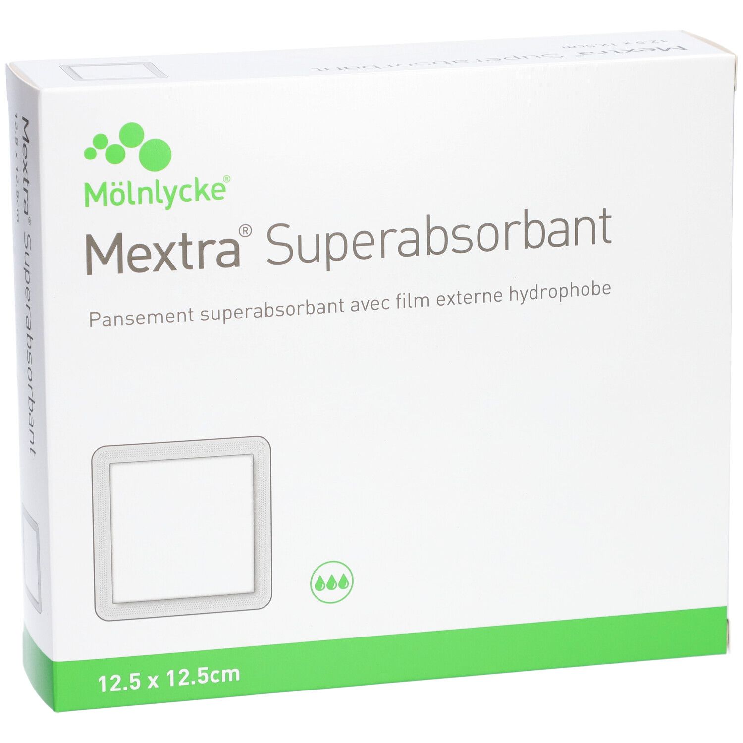 MEXTRA SUPERABSORBANT - Pansement hydrocellulaire superabsorbant, multicouche, non adhésif