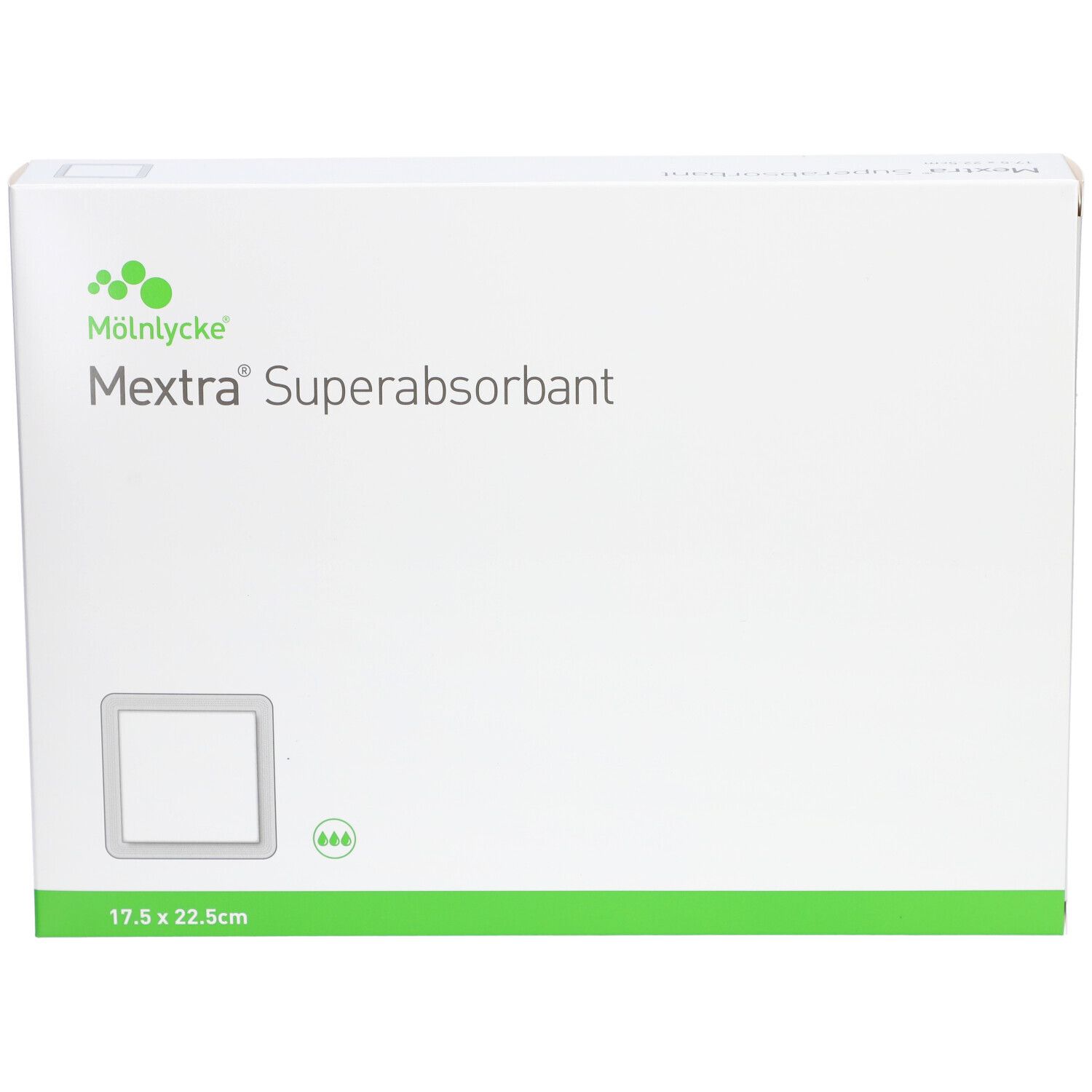 MEXTRA SUPERABSORBANT - Pansement hydrocellulaire superabsorbant, multicouche, non adhésif