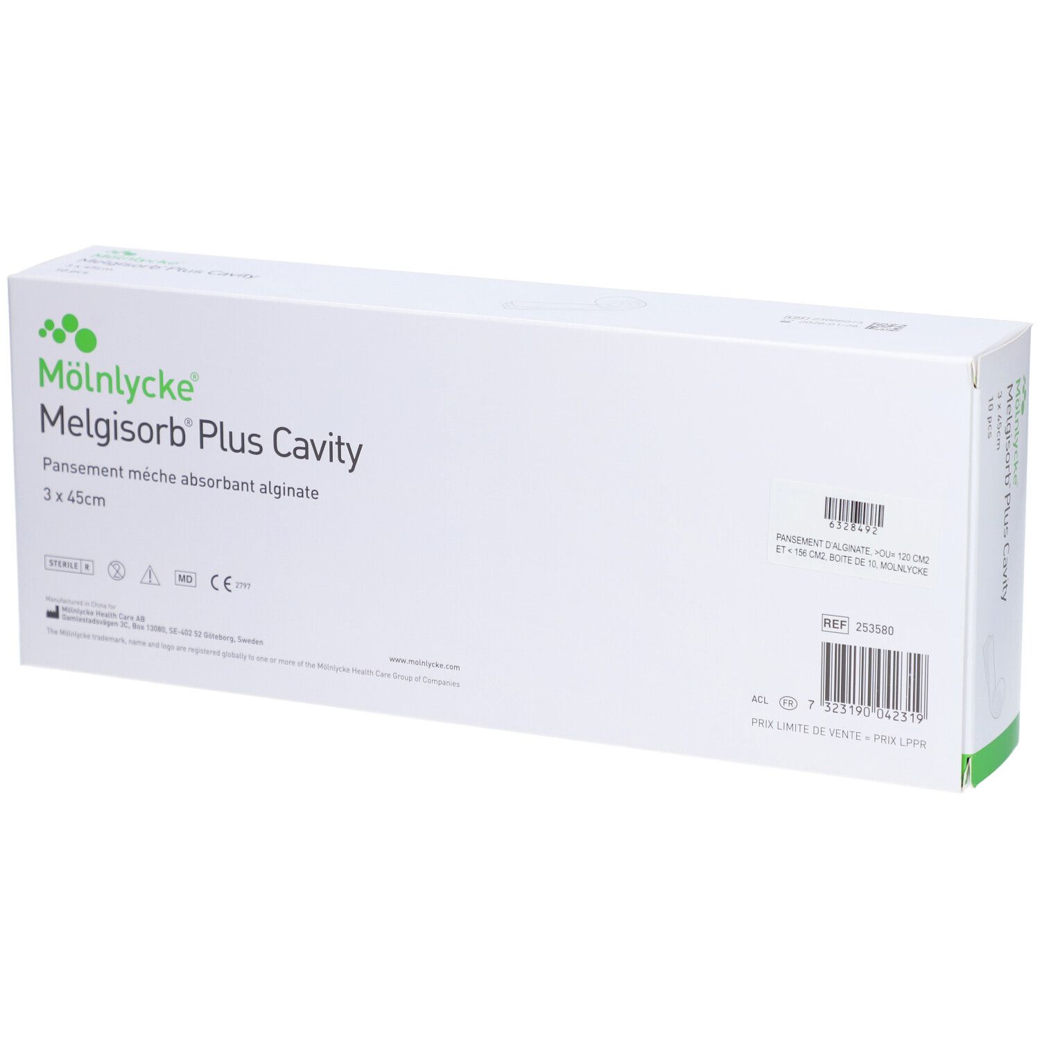 MELGISORB PLUS CAVITY - Pansement d'alginate, mèche absorbante, hémostatique, stérile. (re