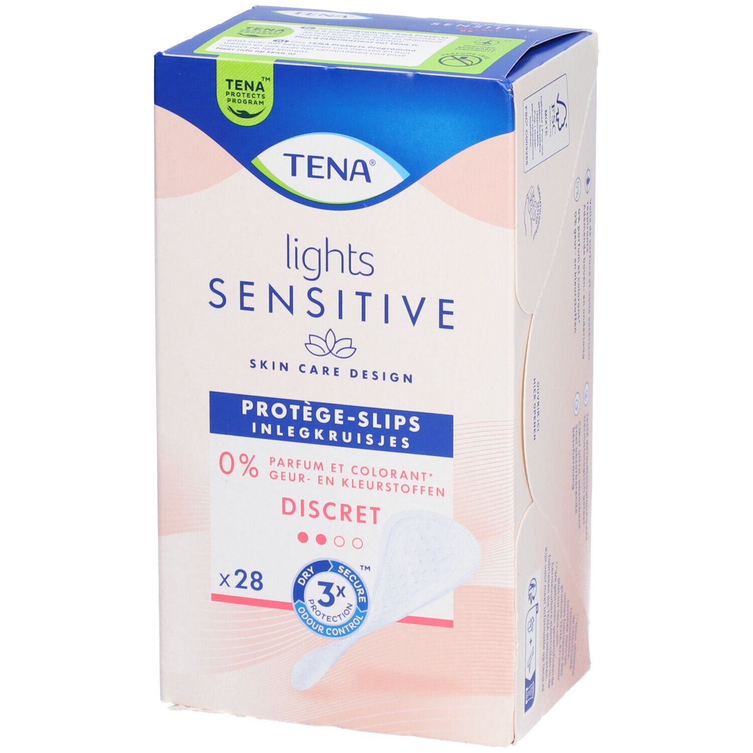 TENA LIGHTS PROTÈGE - SLIP DISCRET - Protège-slip adhésif, pour incontinence urinaire légè