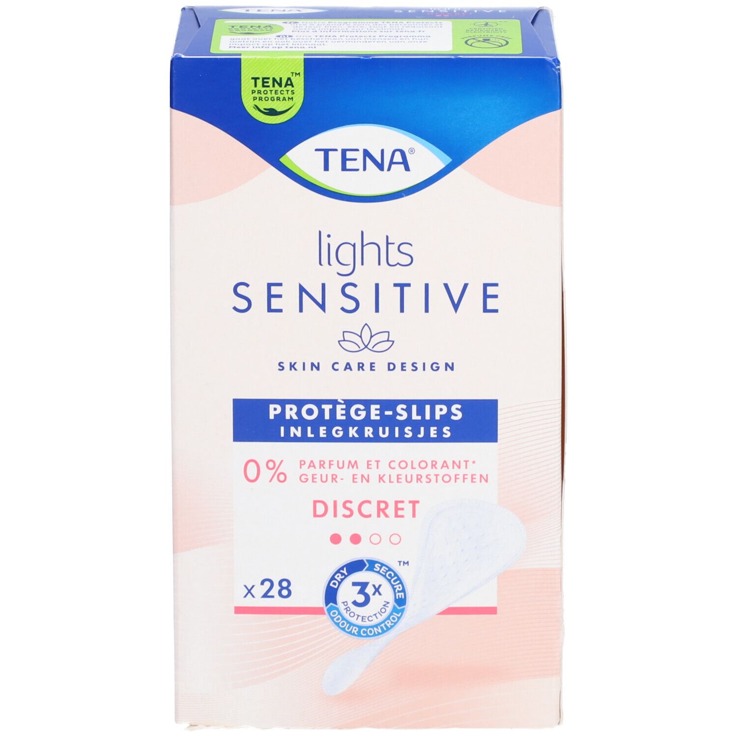 TENA LIGHTS PROTÈGE - SLIP DISCRET - Protège-slip adhésif, pour incontinence urinaire légè