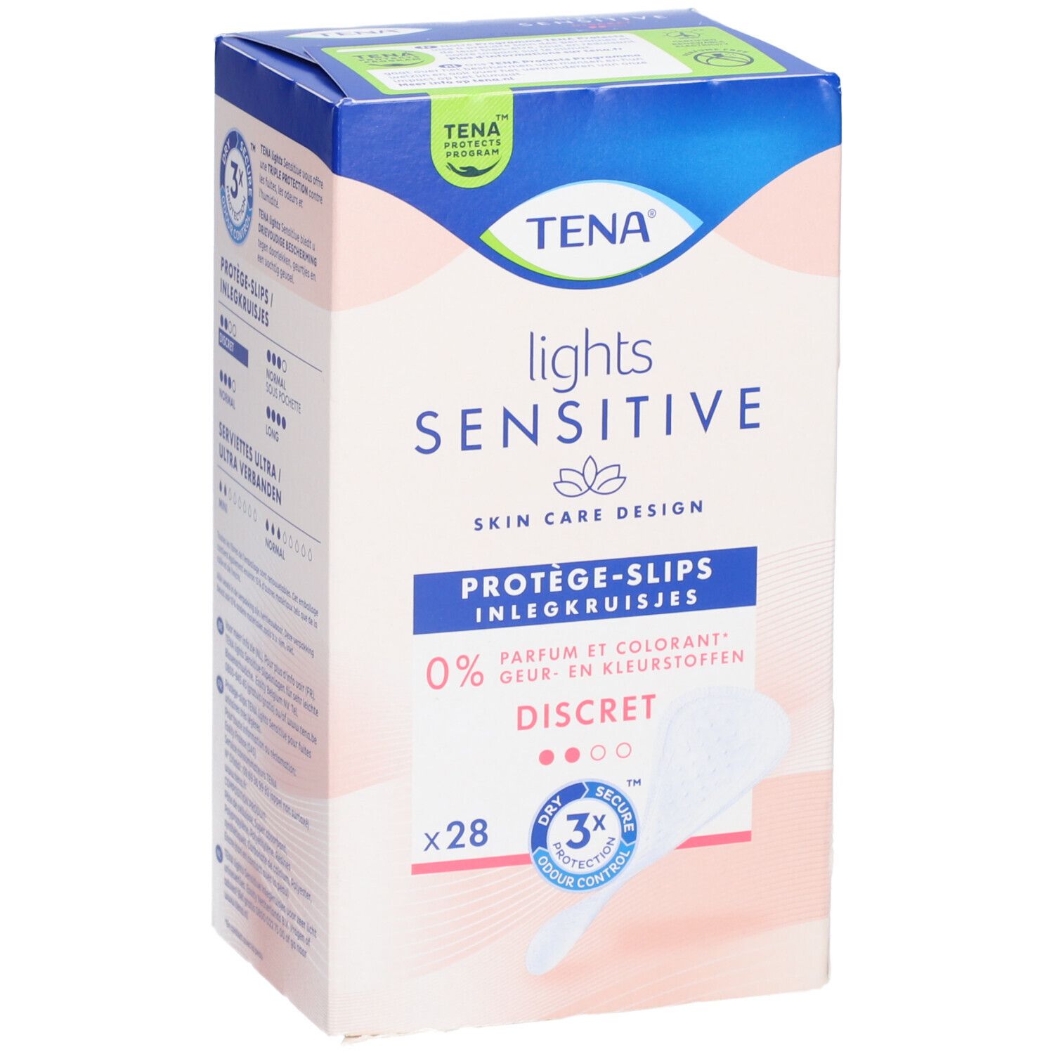 TENA LIGHTS PROTÈGE - SLIP DISCRET - Protège-slip adhésif, pour incontinence urinaire légè
