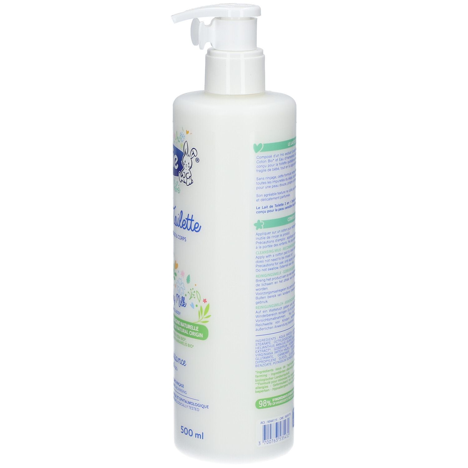 dodie® Lait de toilette 3 en 1