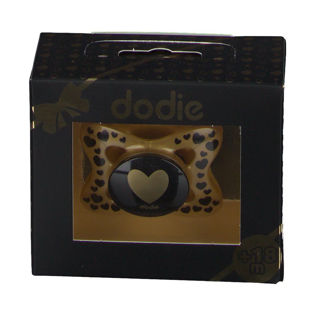 dodie® Sucette +18 mois "Bébé chic coeur" (Couleur non sélectionnable)