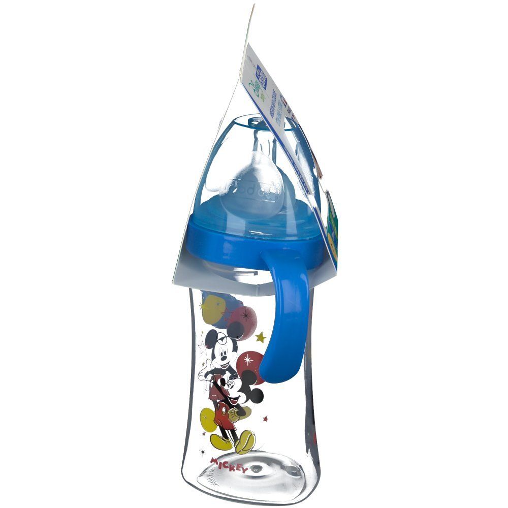 dodie® Biberon Initiation+ 270 ml avec anses Mickey 0 - 6 mois
