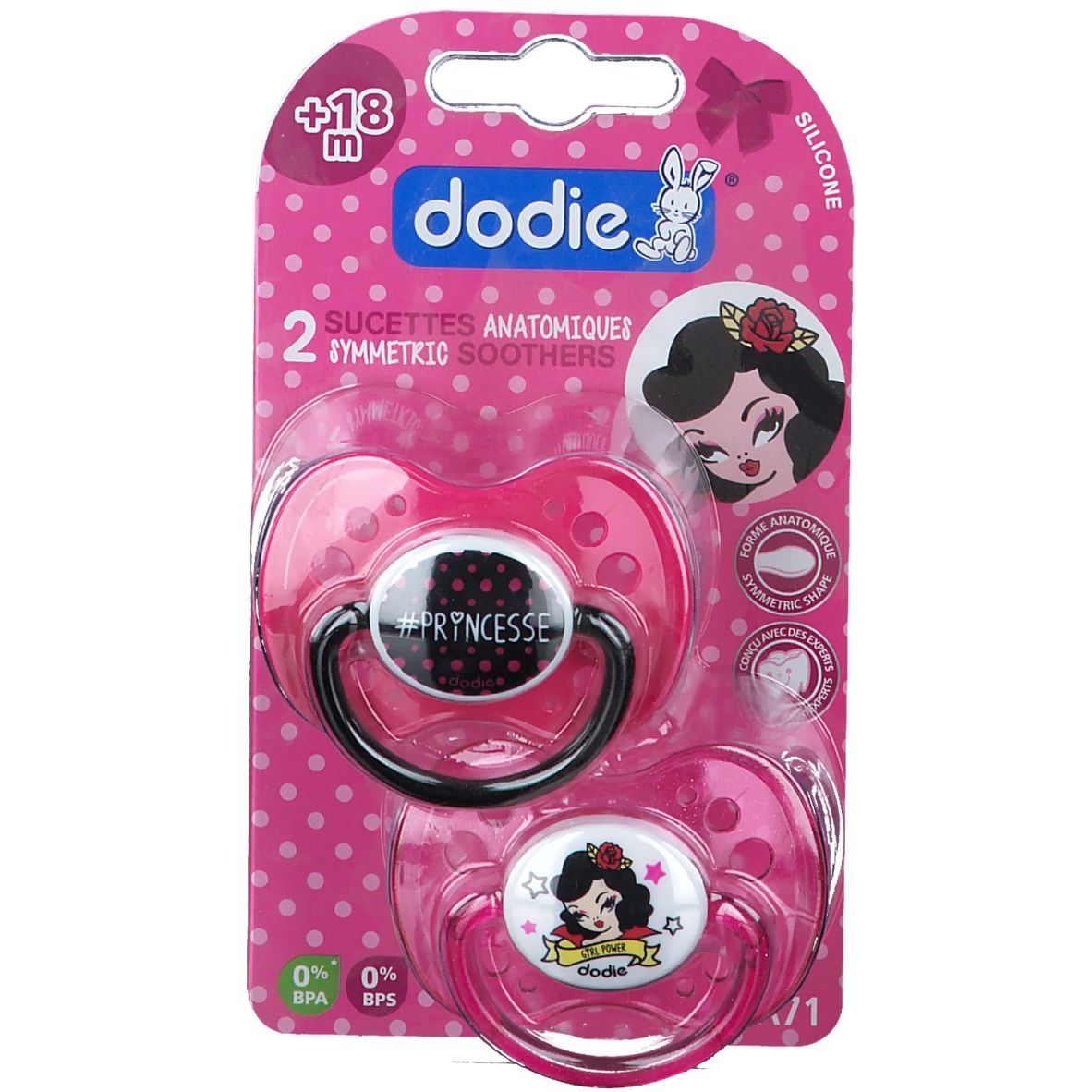 dodie® Duo sucettes +18 mois Motiv  "Princesse"