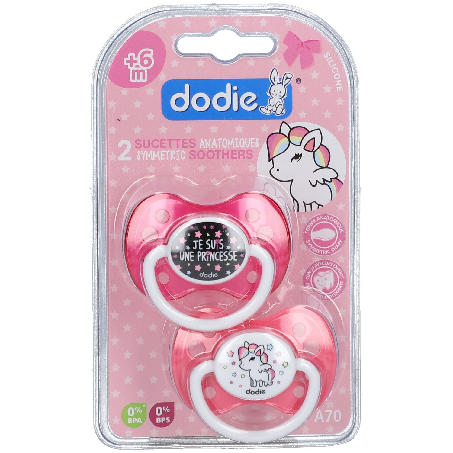 dodie® Duo sucettes +18 mois Motiv "Duo girly"