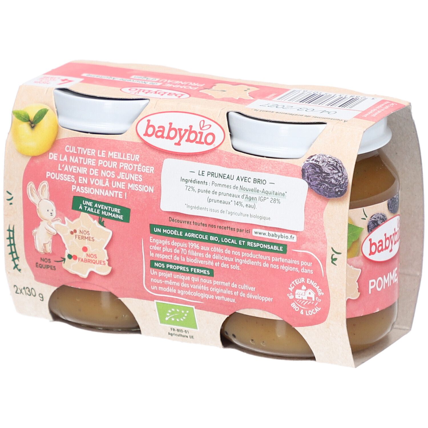 BABYBIO Pomme Pruneau