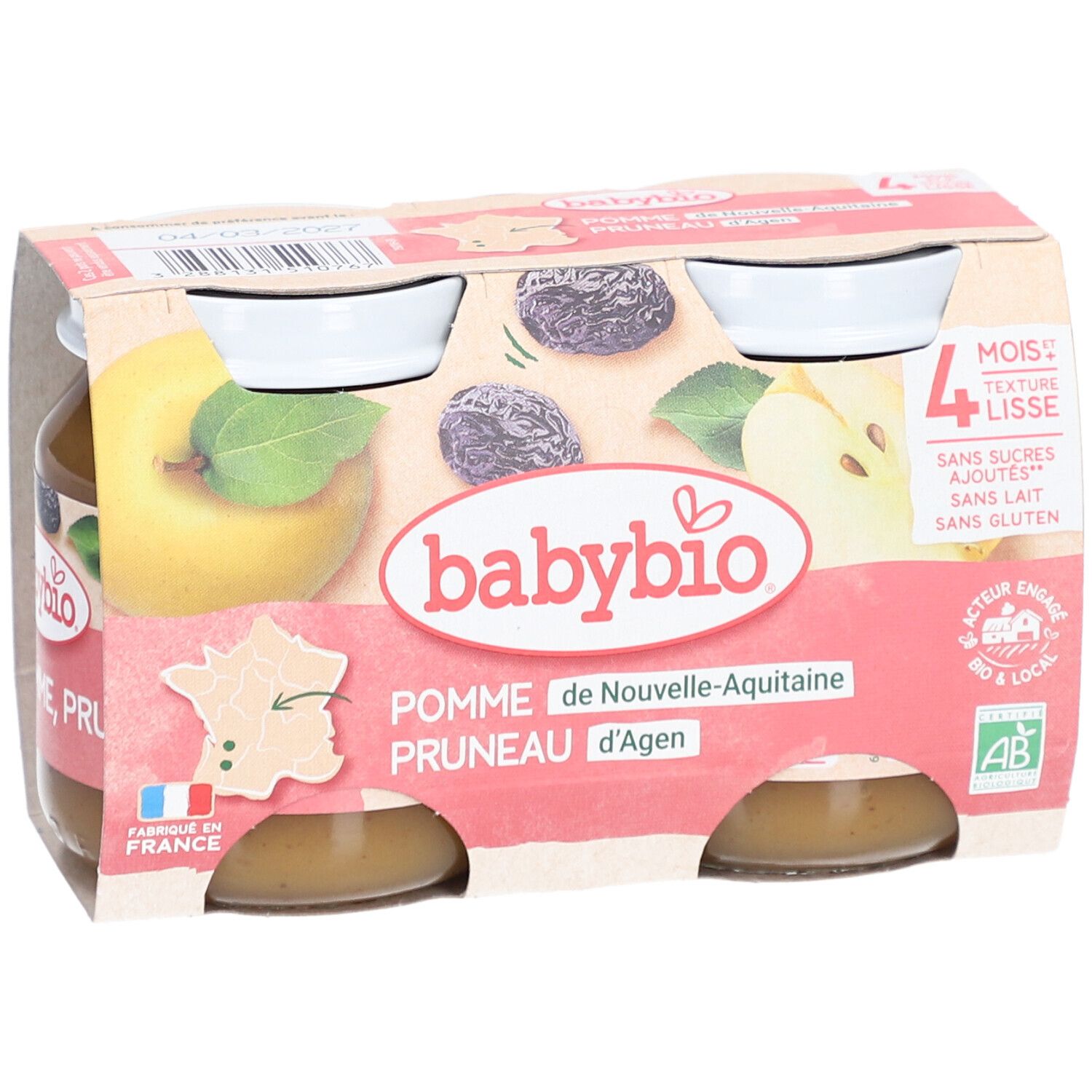 BABYBIO Pomme Pruneau