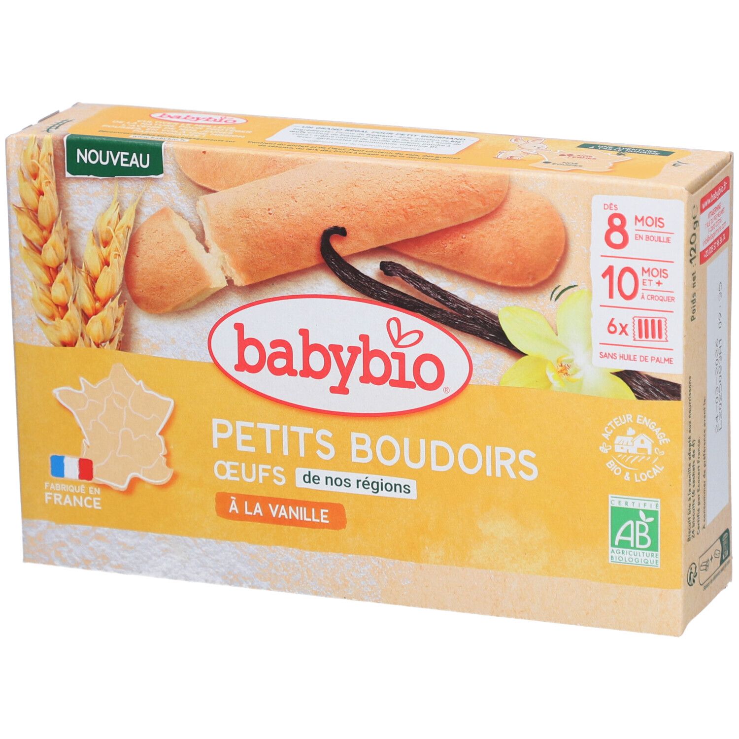 BABYBIO Petits Boudoirs à la Vanille