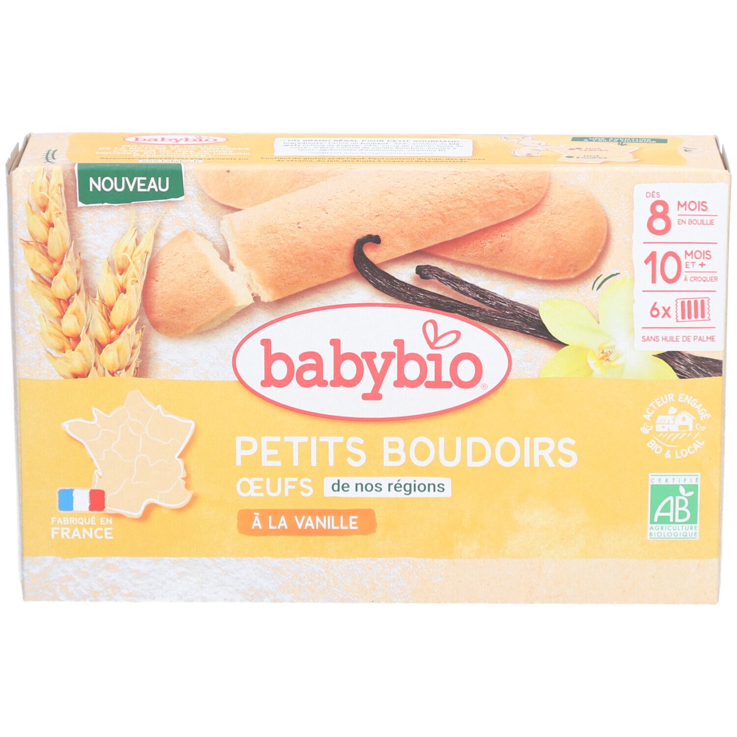 BABYBIO Petits Boudoirs à la Vanille