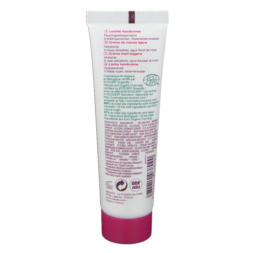 Melvita Nectar de Rose Crème Mains à la Rose Bio