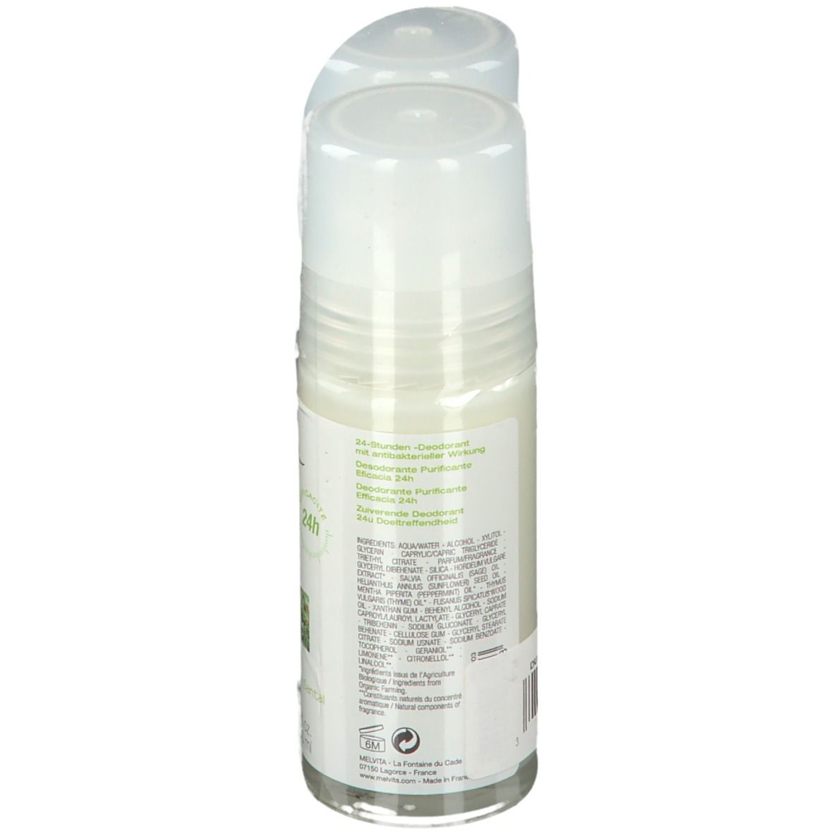 Melvita Les Essentiels Déodorant efficacité 24H Bio Roll-On