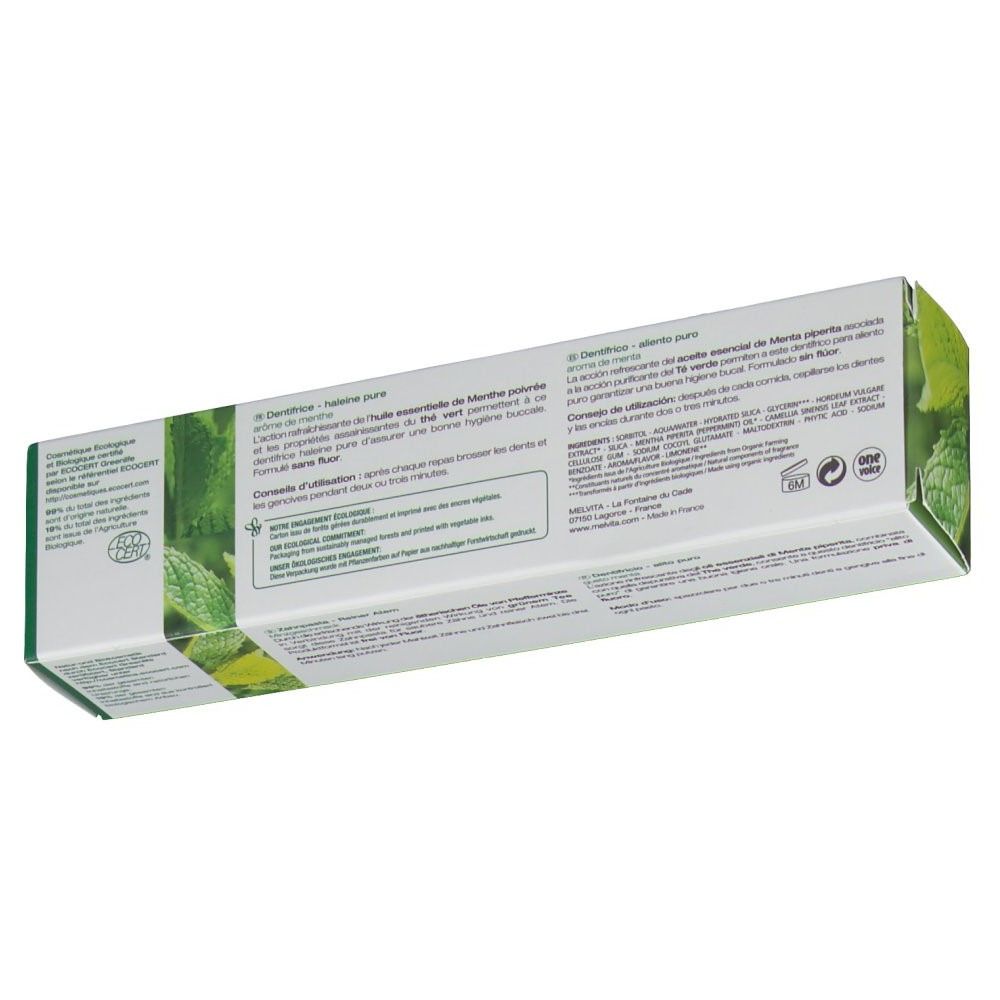 Melvita Les Essentiels Dentifrice haleine pure Bio