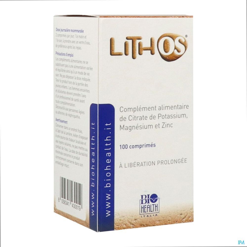 Lithos Formule Retard, Comprimé, complément alimentaire  à base de citrate de potassium et
