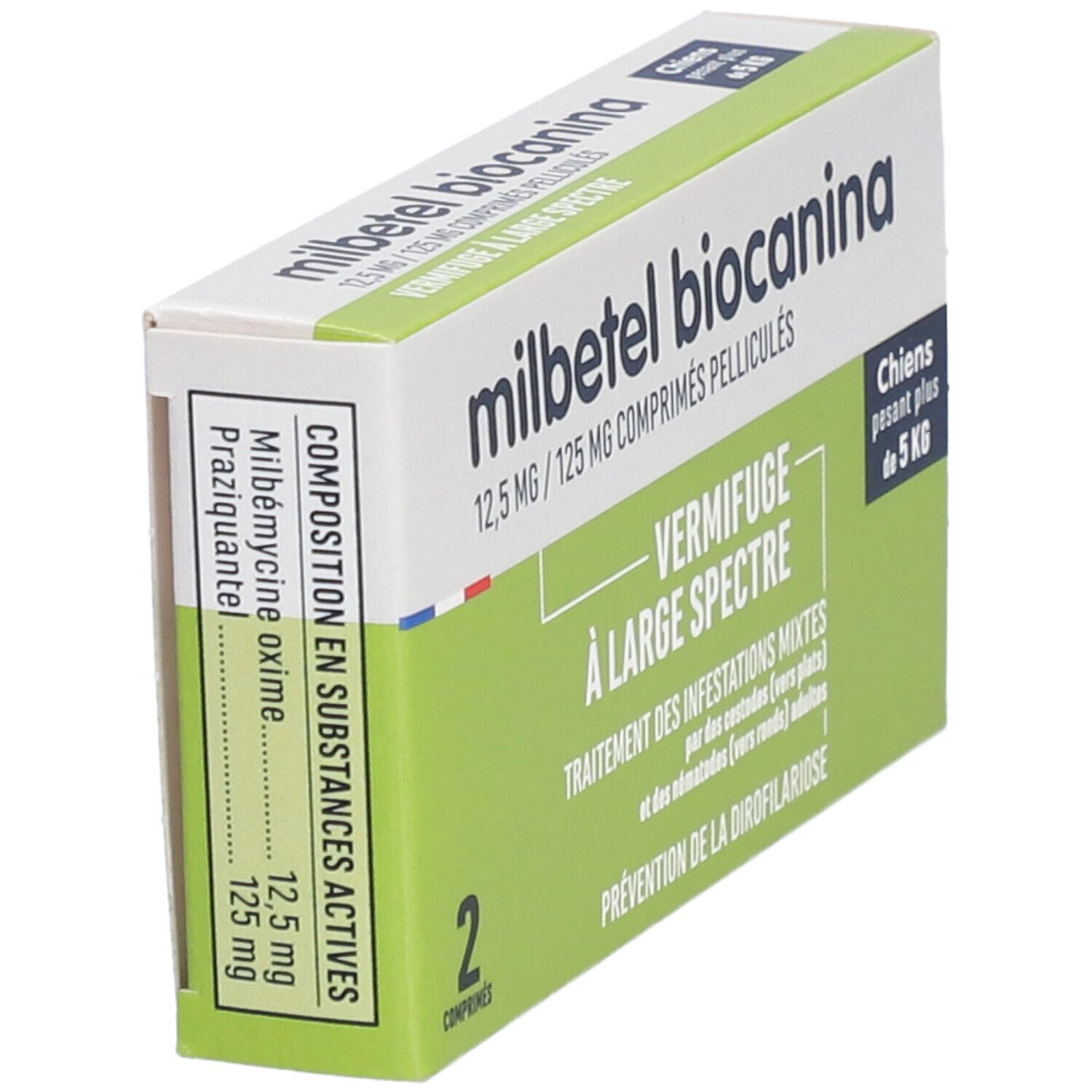 Milbetel Vermifuge Chien 2 Comprimés Biocanina en pharmacie