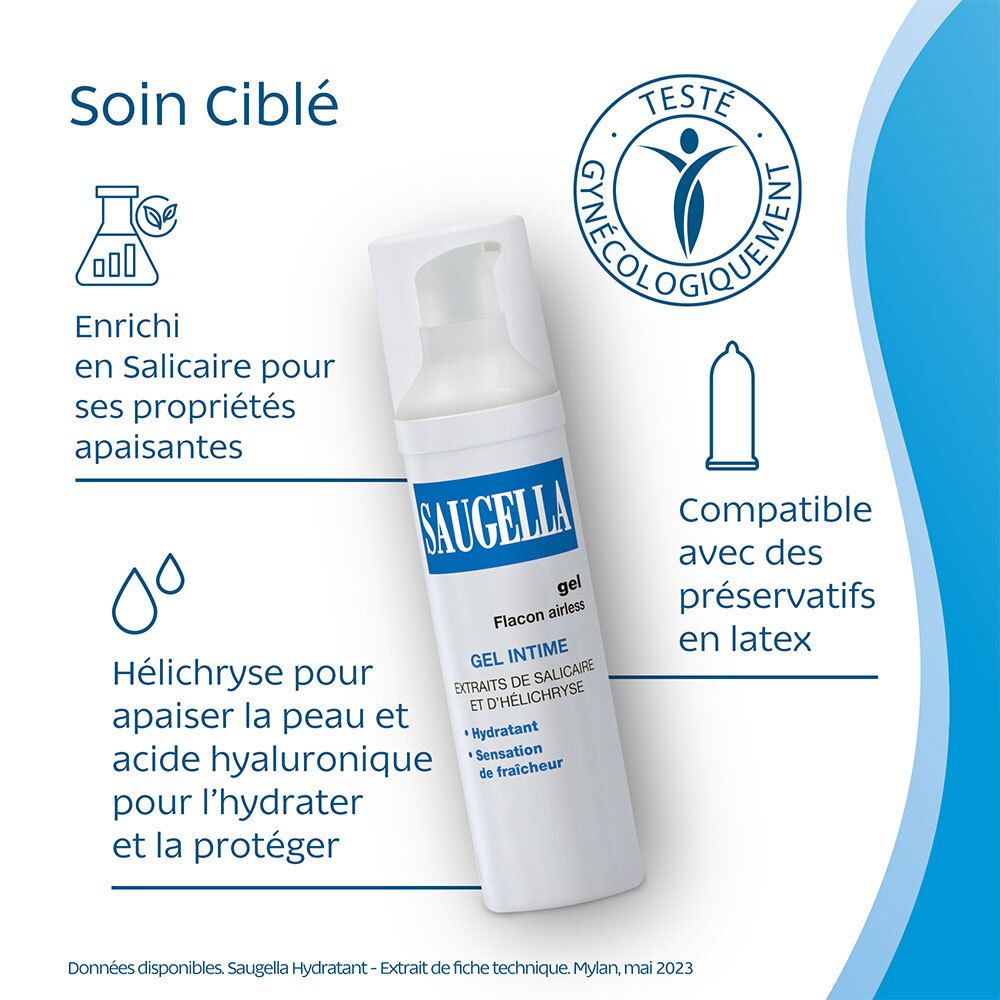 Saugella Gel Hydratant flacon pompe 50 ml