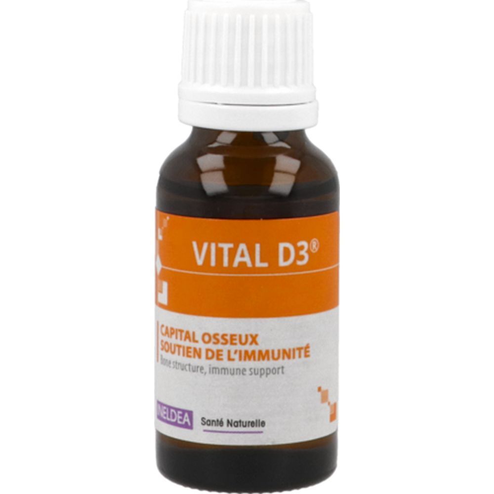 Vital D3, Goutte buvable, complément alimentaire à base de vitamine D3 d'origine naturelle