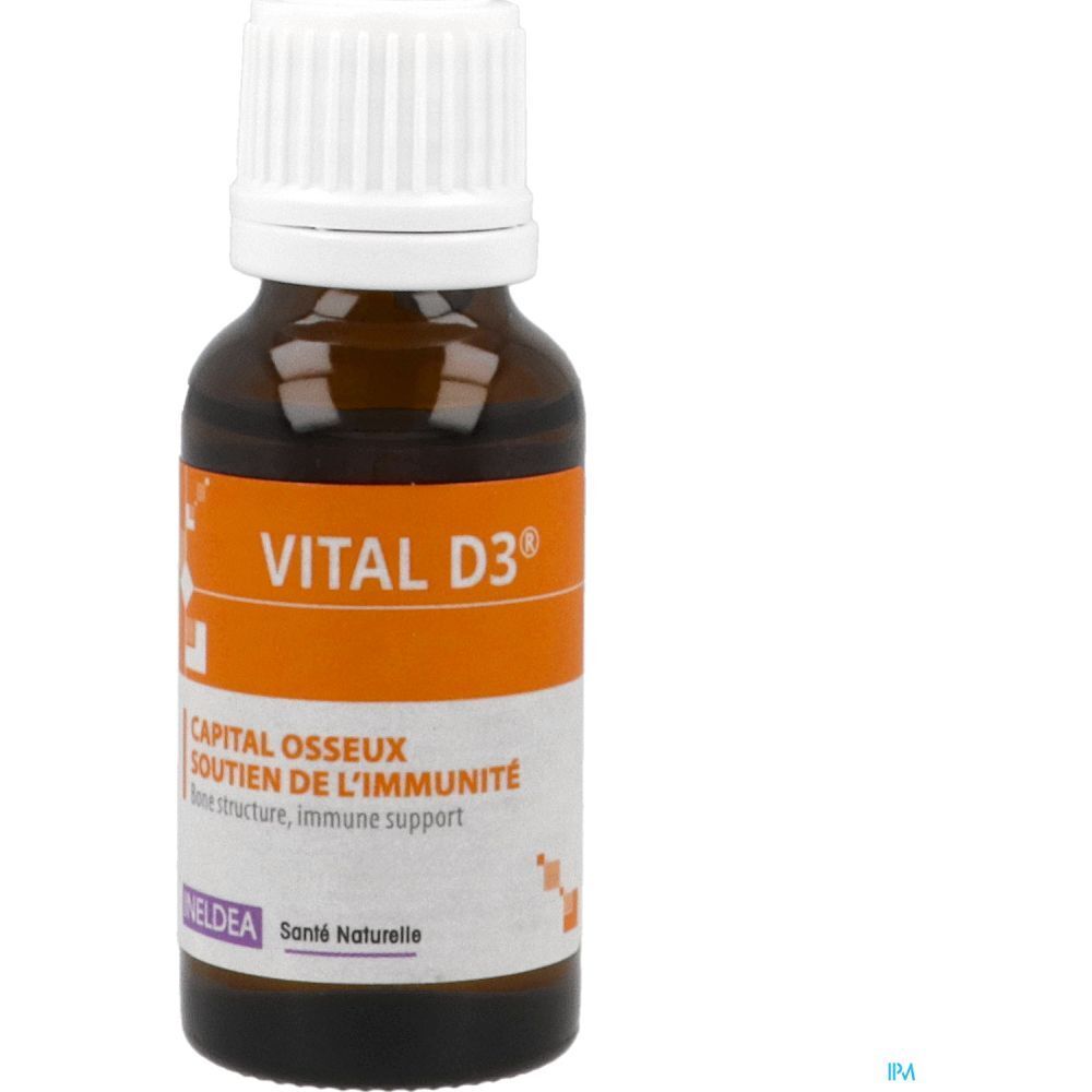 Vital D3, Goutte buvable, complément alimentaire à base de vitamine D3 d'origine naturelle
