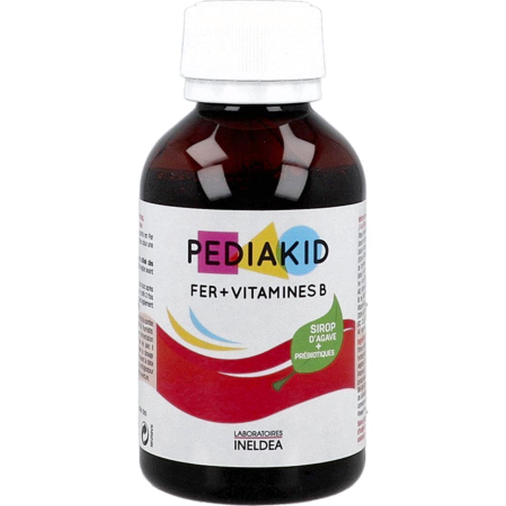 Pediakid Fer + Vitamines B, Sirop, complément alimentaire aux plantes, vitamines et minéra