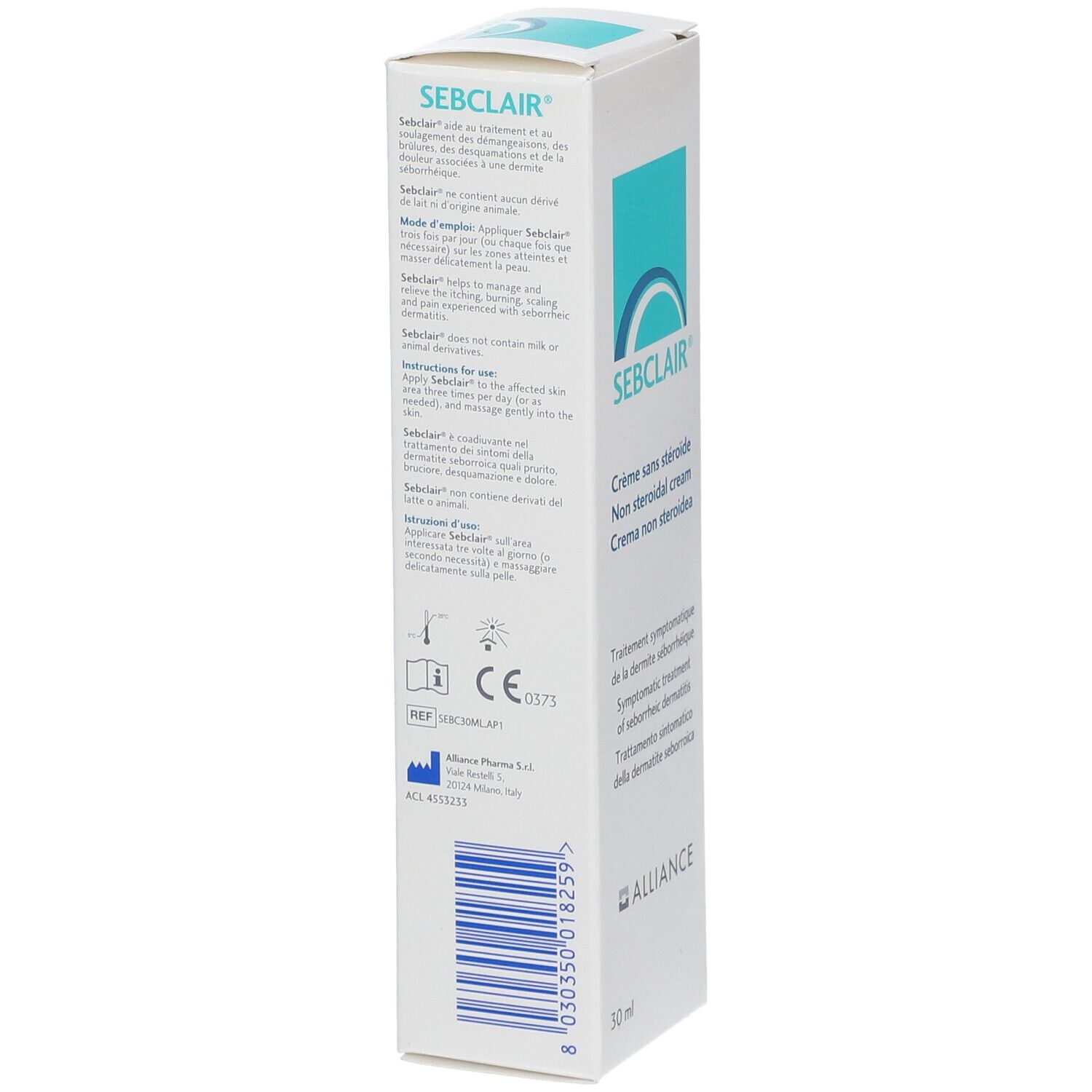 ALLIANCE SebClair® Crème Apaisante Sans Stéroïde