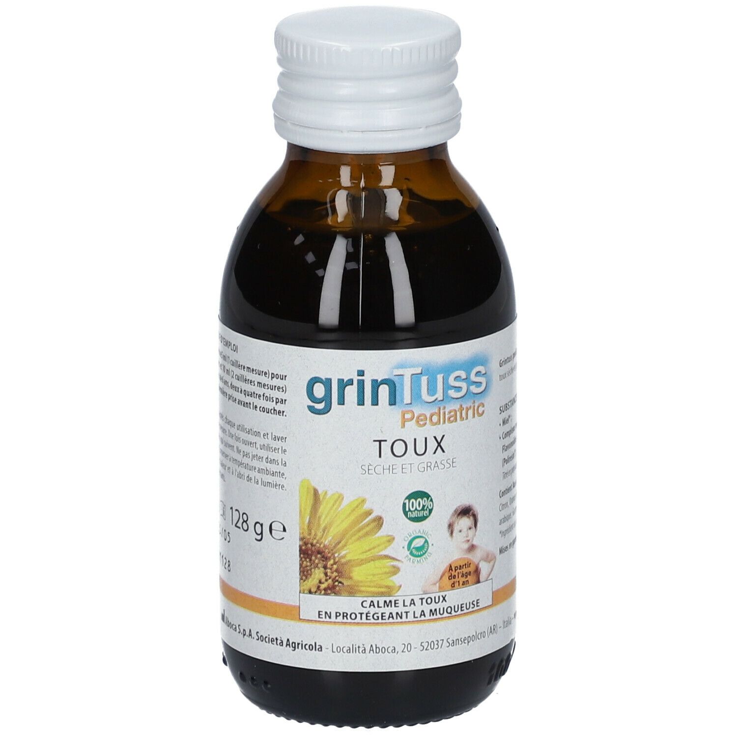 ABOCA GRINTUSS PEDIATRIC SIROP TOUX SECHE ET GRASSE 128G