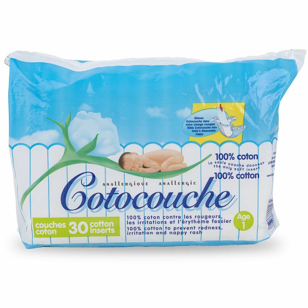 Cotocouche Couches coton anallergique 1er âge 30 pc(s) - Redcare