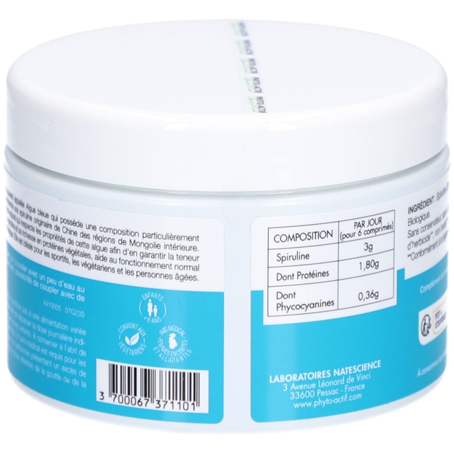 LABORATOIRES PHYTO-ACTIF Spiruline Bio