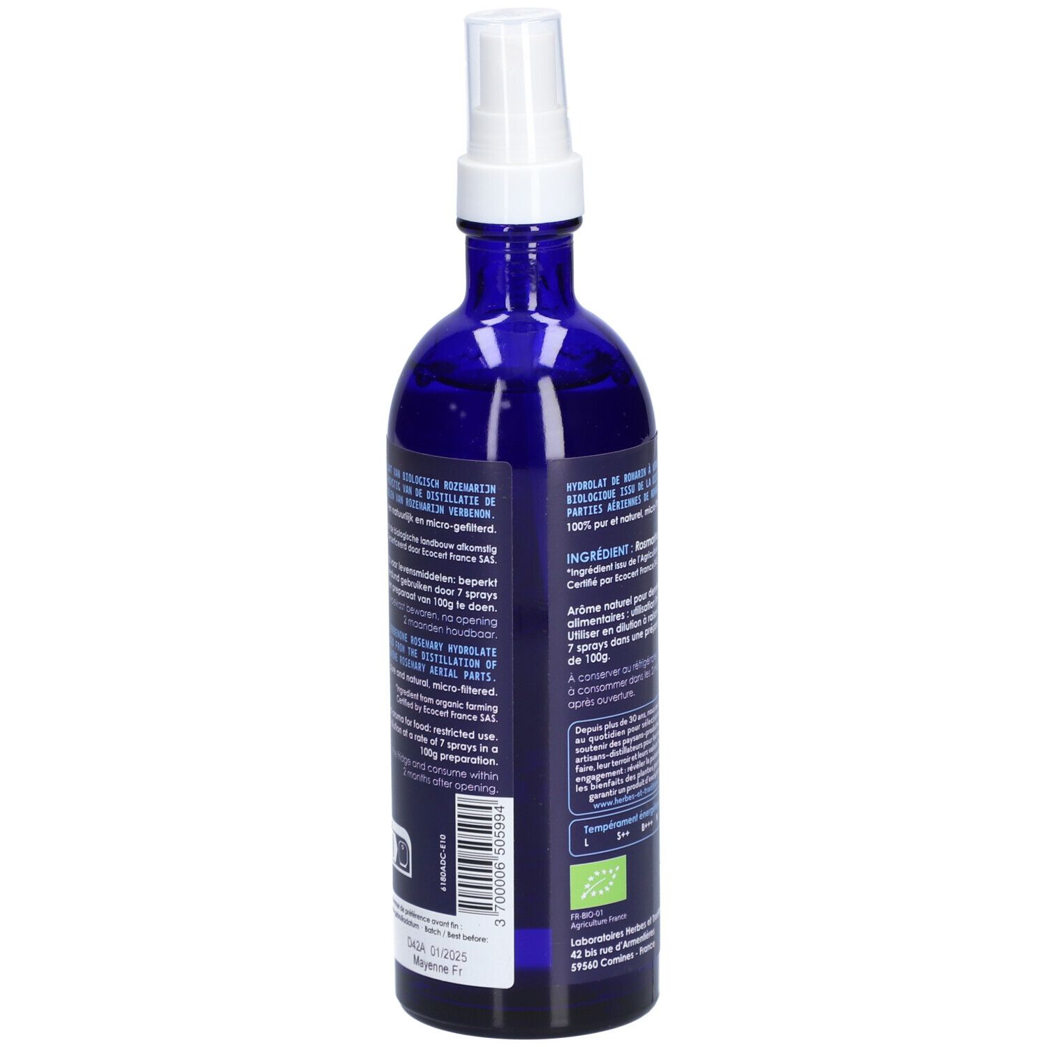HERBES ET TRADITIONS HYDROLAT - ROMARIN À VERBÉNONE BIO