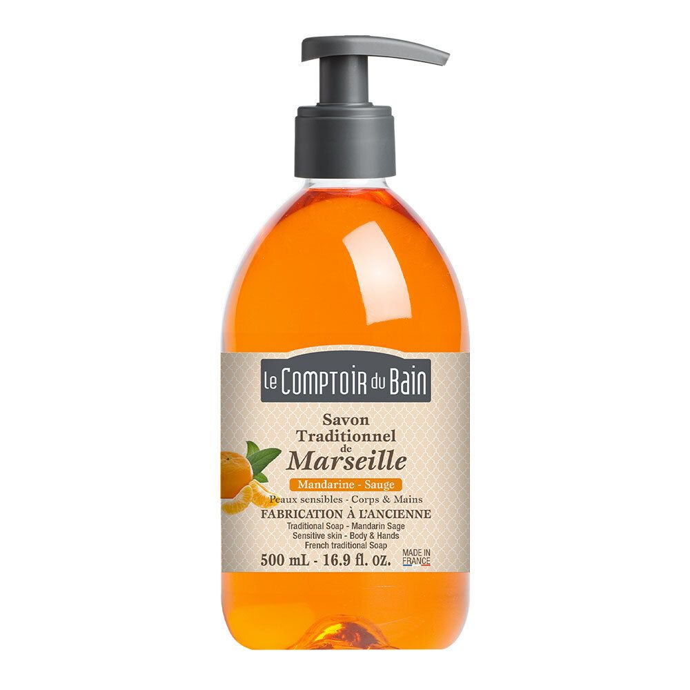 Le Comptoir du Bain Savon Traditionnel de Marseille Mandarine - Sauge