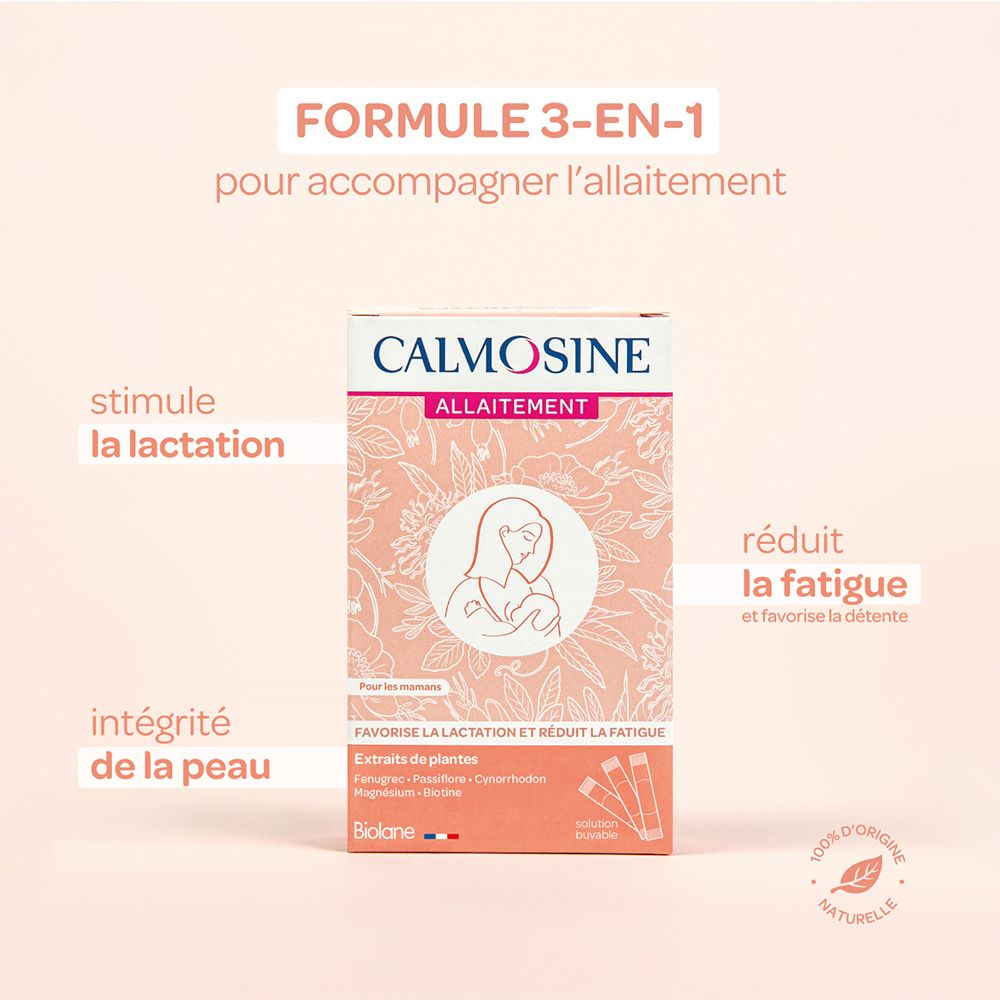 Calmosine - Allaitement - Fenugrec, Passiflore, Magnésium - 14 dosettes
