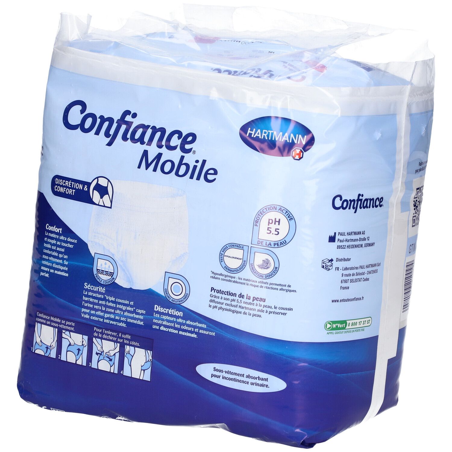 Confiance Mobile Sous-vêtements absorbants Absorption 8 Taille M
