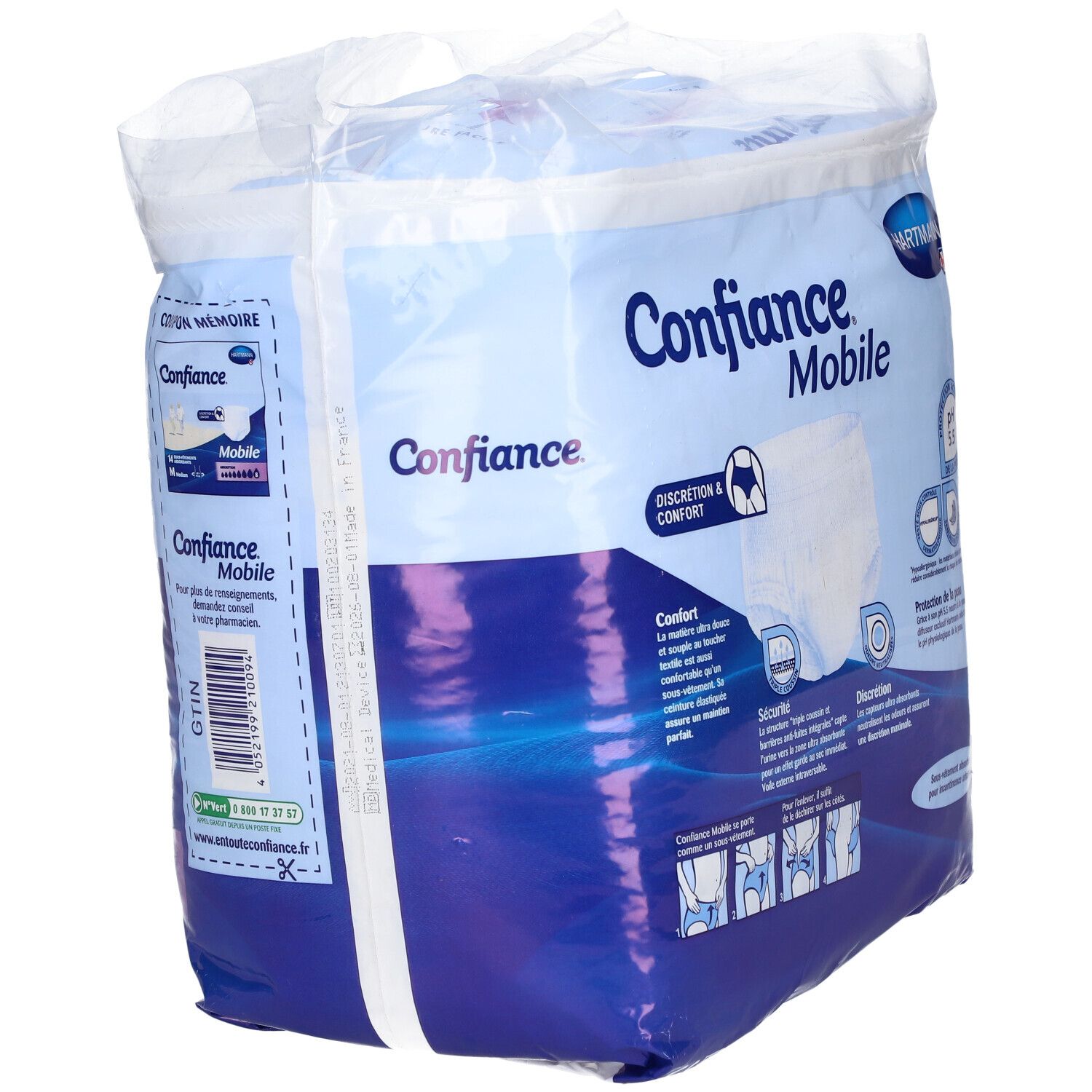 Confiance Mobile Sous-vêtements absorbants Absorption 8 Taille M