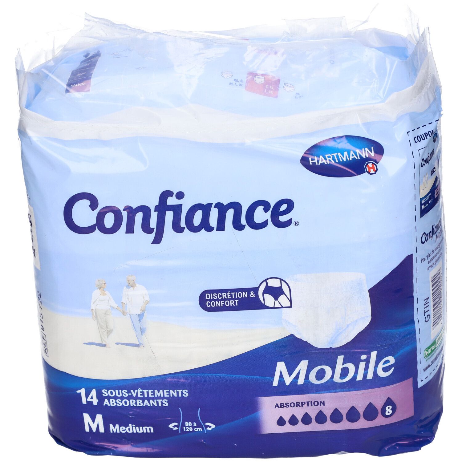 Confiance Mobile Sous-vêtements absorbants Absorption 8 Taille M