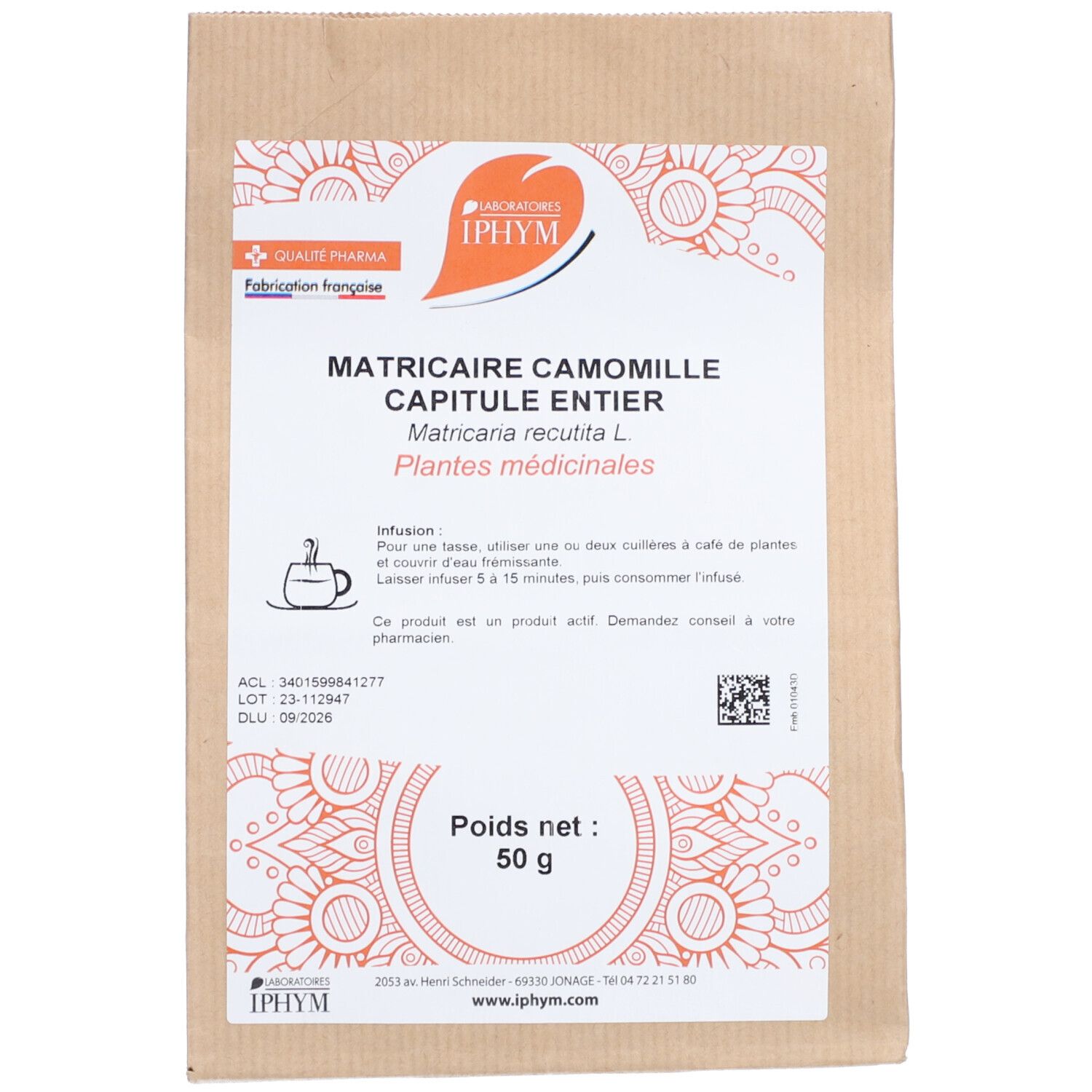 Iphym Tisane Camomille Matricaire