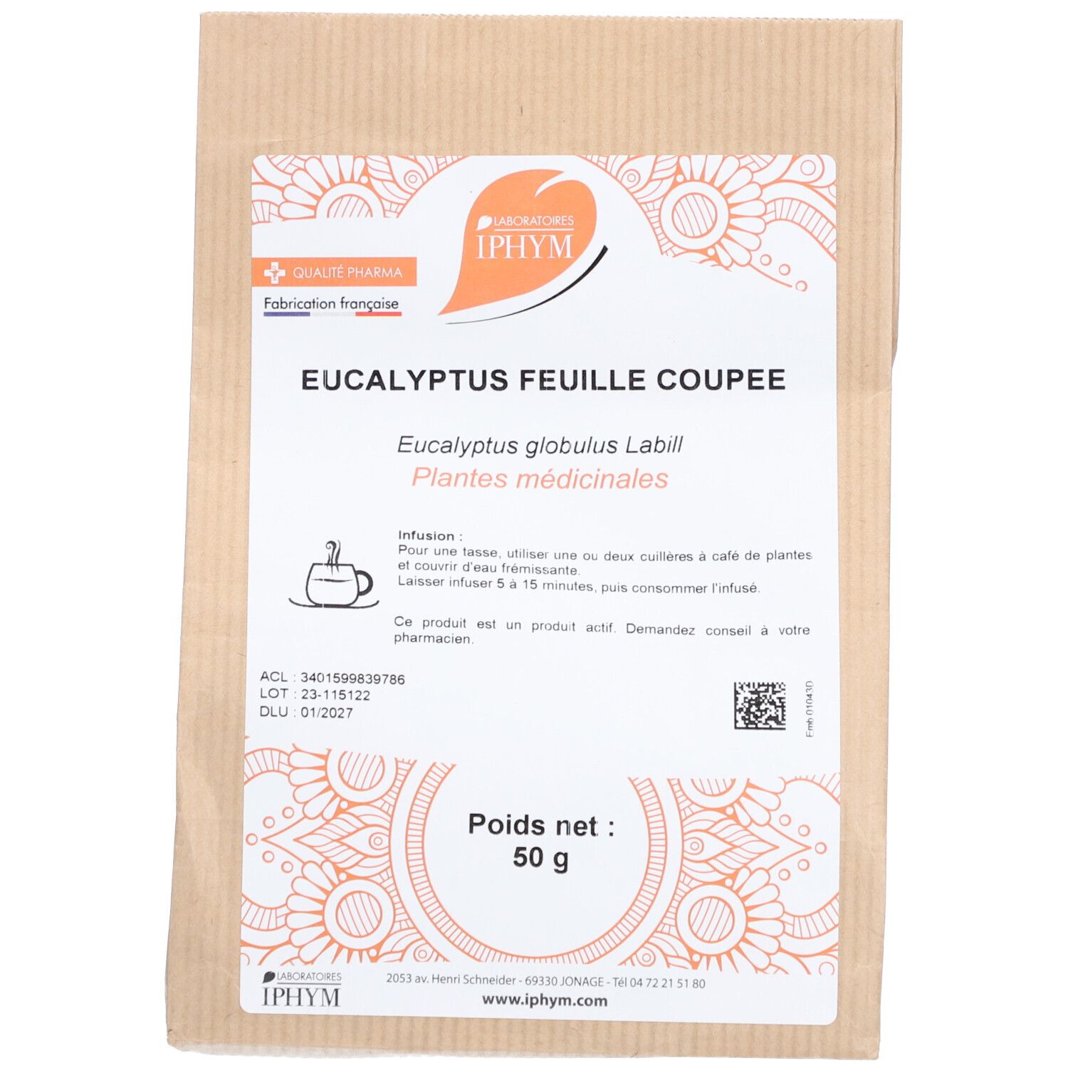IPHYM Eucalyptus- Feuille d'eucalyptus, vrac. Coupée