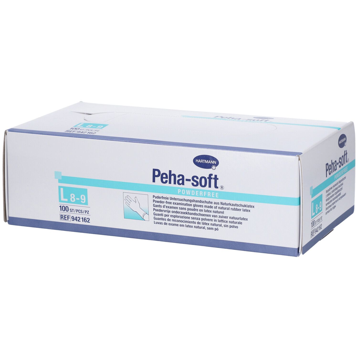 Hartmann Peha-soft® powderfree Gants d'examen en latex non stériles sans poudre de nitrile Taille L 8 - 9