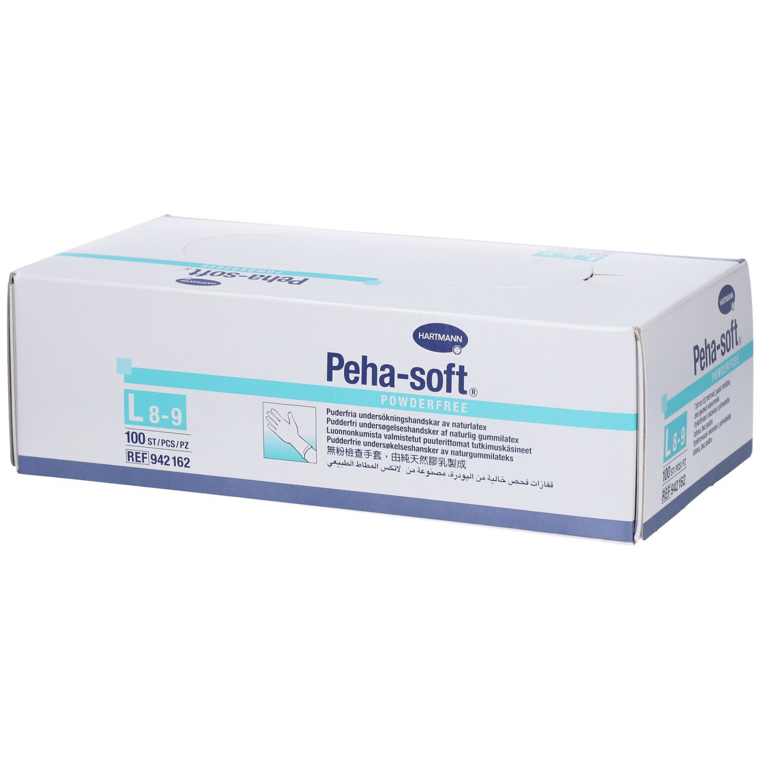 Hartmann Peha-soft® powderfree Gants d'examen en latex non stériles sans poudre de nitrile Taille L 8 - 9