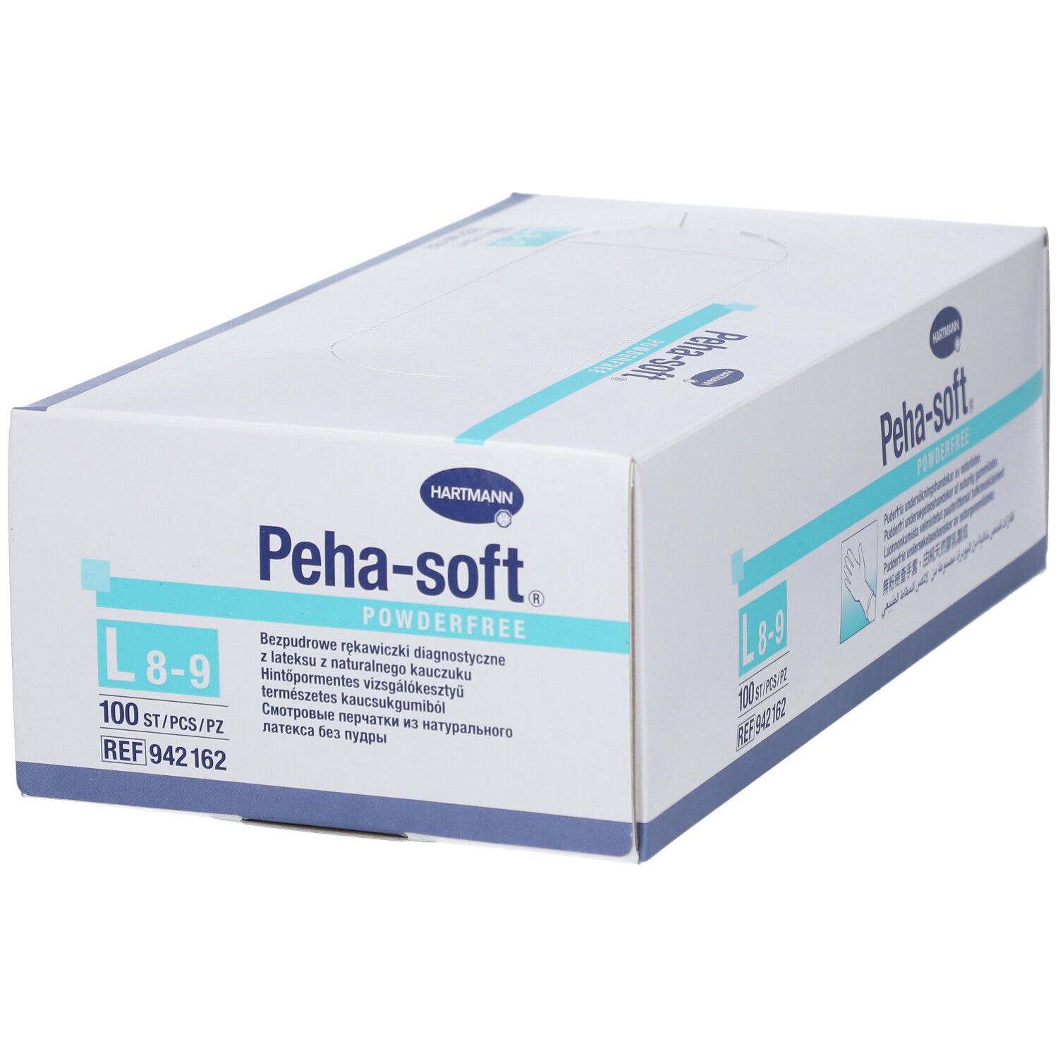 Hartmann Peha-soft® powderfree Gants d'examen en latex non stériles sans poudre de nitrile Taille L 8 - 9