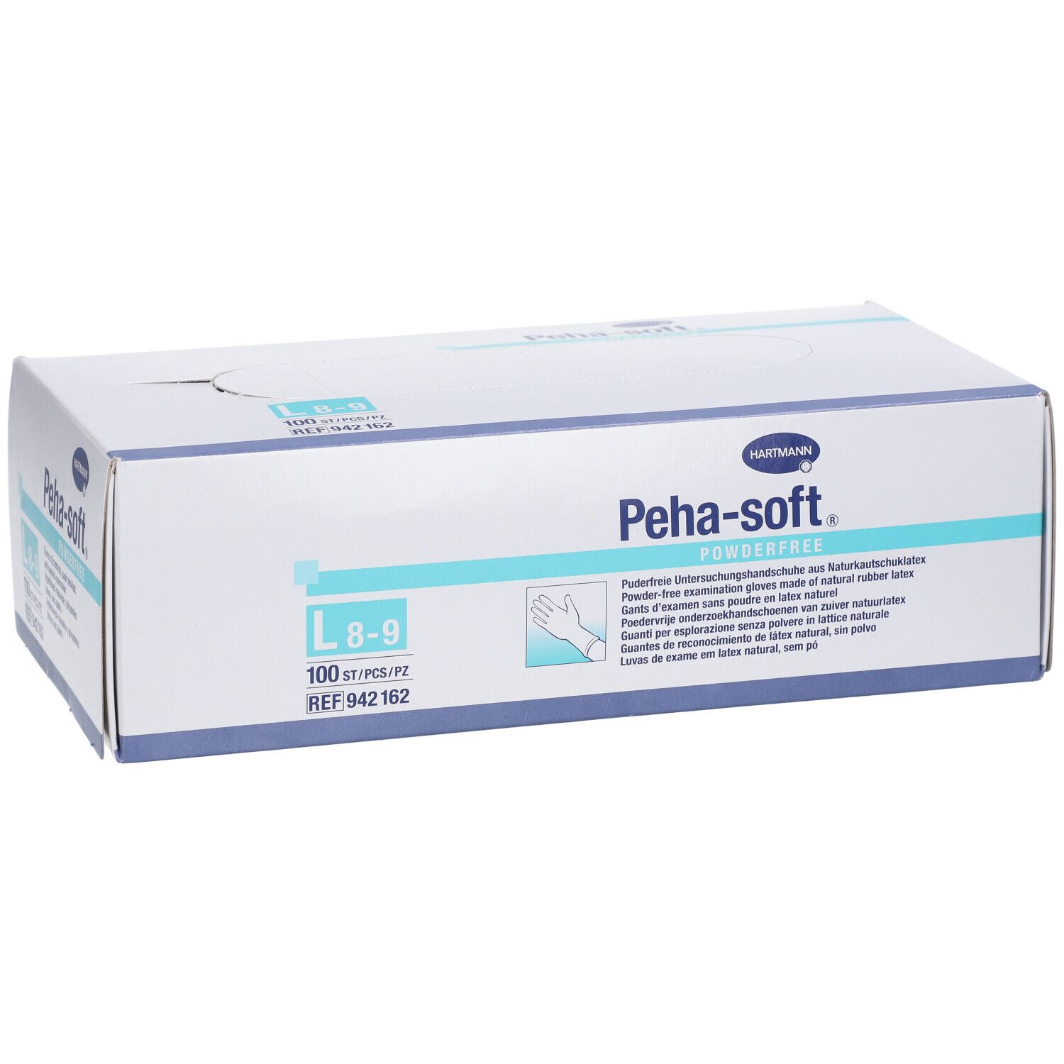 Hartmann Peha-soft® powderfree Gants d'examen en latex non stériles sans poudre de nitrile Taille L 8 - 9