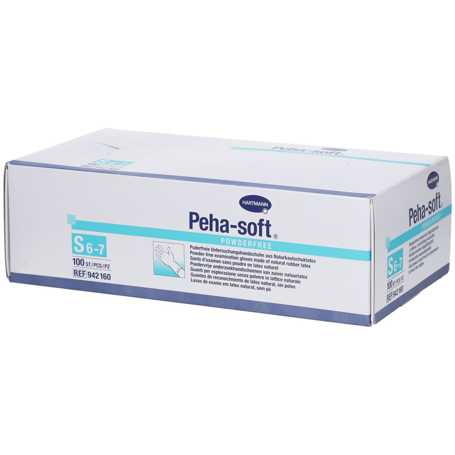 Hartmann Peha-soft® powderfree Gants d'examen en latex non stériles sans poudre de nitrile Taille S 6 - 7