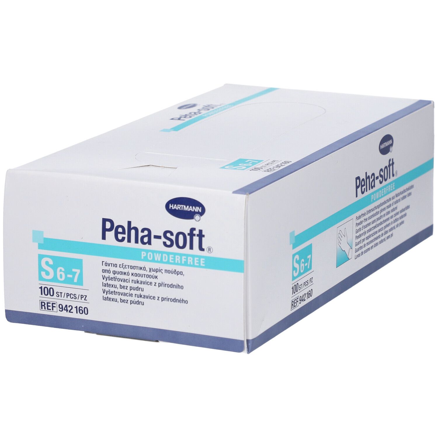 Hartmann Peha-soft® powderfree Gants d'examen en latex non stériles sans poudre de nitrile Taille S 6 - 7
