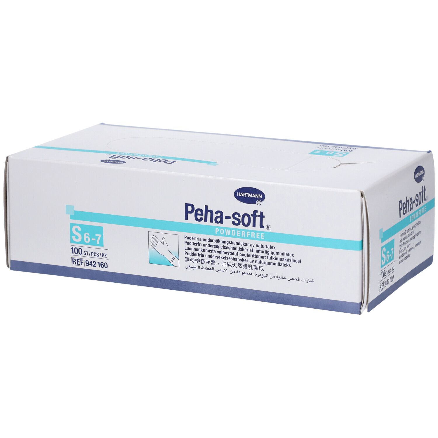 Hartmann Peha-soft® powderfree Gants d'examen en latex non stériles sans poudre de nitrile Taille S 6 - 7