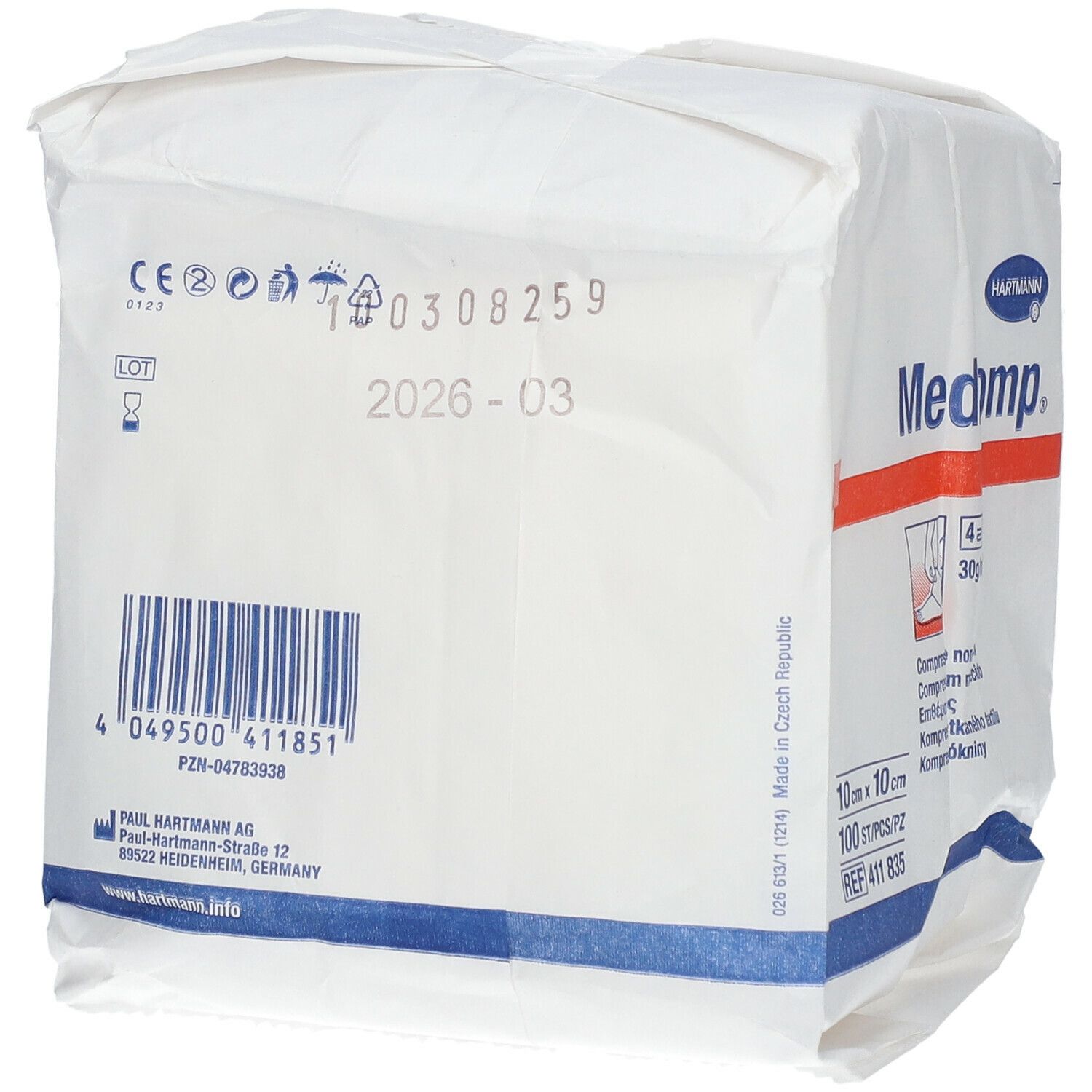 Hartmann Medicomp® Compresses stériles en nontissé 10 x 10 cm